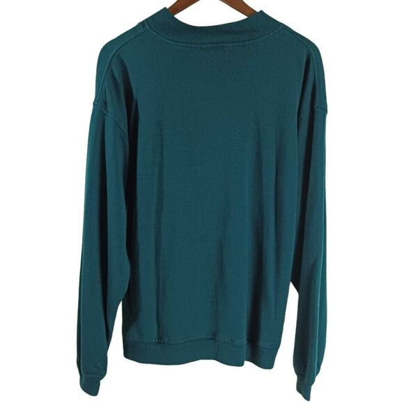 Grand Banks Performance Mens Green Wood Buttons Sweater Pullover Long Sleeve XL - Picture 5 of 8
